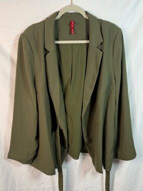 SPANX Olive Green Open Front Blazer